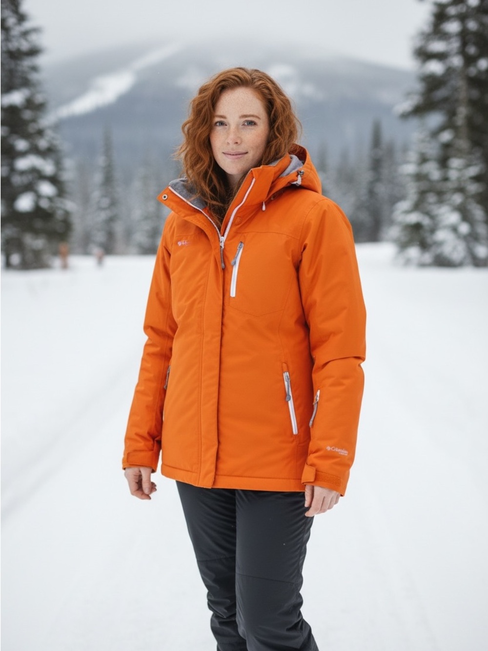 Columbia Orange Waterproof Vertex Youth Jacket Size 18-20